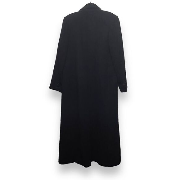 Vintage Neiman Marcus Union Made Cashmere Long Black Winter Coat - Picture 3 of 9